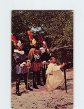 Postcard Heroic Exploits of Hernando de Soto Scene Bradenton Florida USA