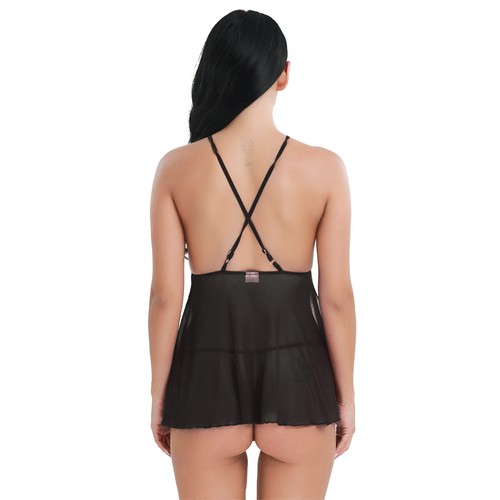 Sexy Mujeres Malla Transparente Vestido de Playa Cubrimiento Traje de baño Prendas para club nocturno Lencería Ropa de noche - Imagen 11 de 11