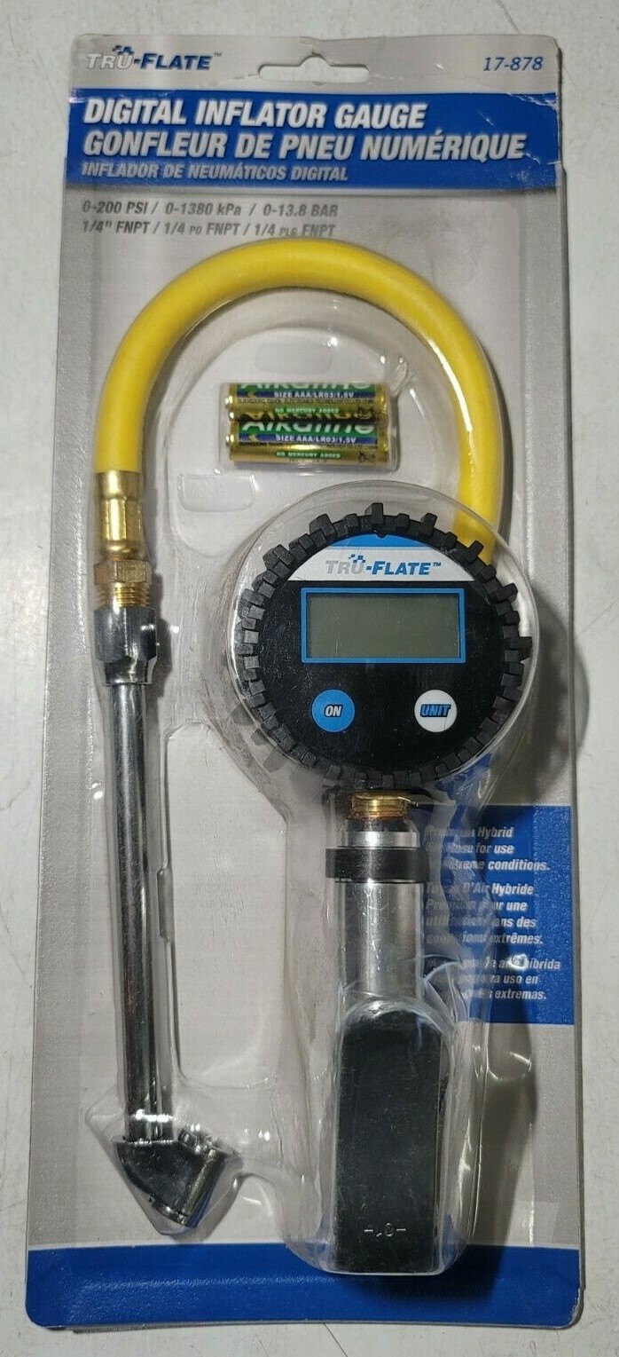 TRUFLATE Digital Truck Tire Inflator Gauge Air Chuck 0200 PSI 17878