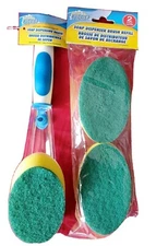 Scrub Buddies Liquid Dispensing Sponge Brush + Two Refills. 