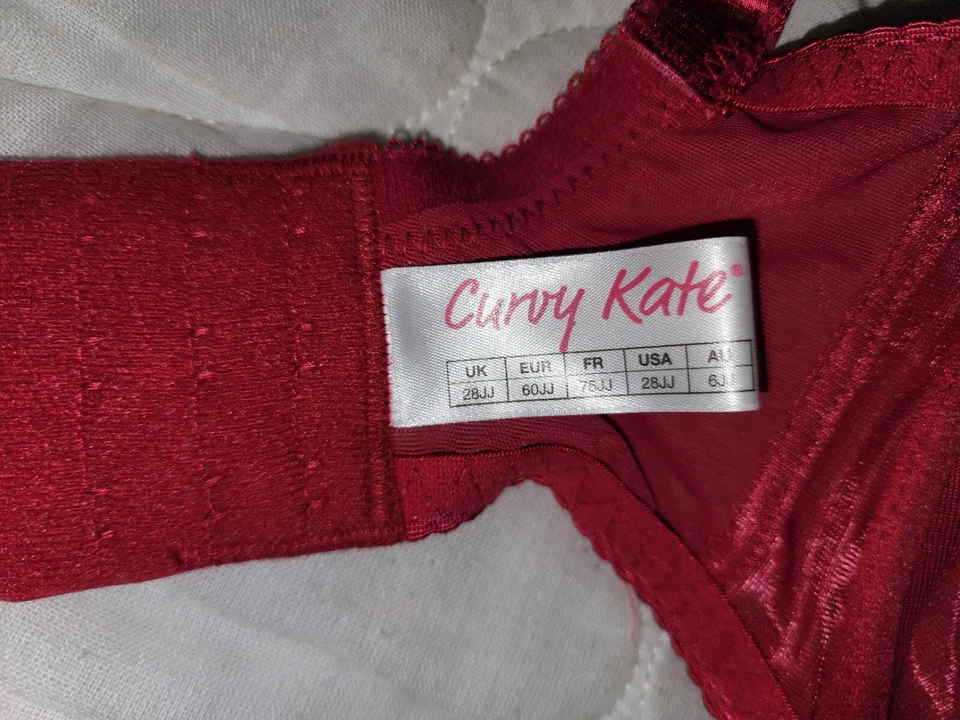全新 Curvy Kate Princess Balconette 钢圈 Scarlett/Chili 胸罩 英国/美国 28J — 第 4/4 张图片