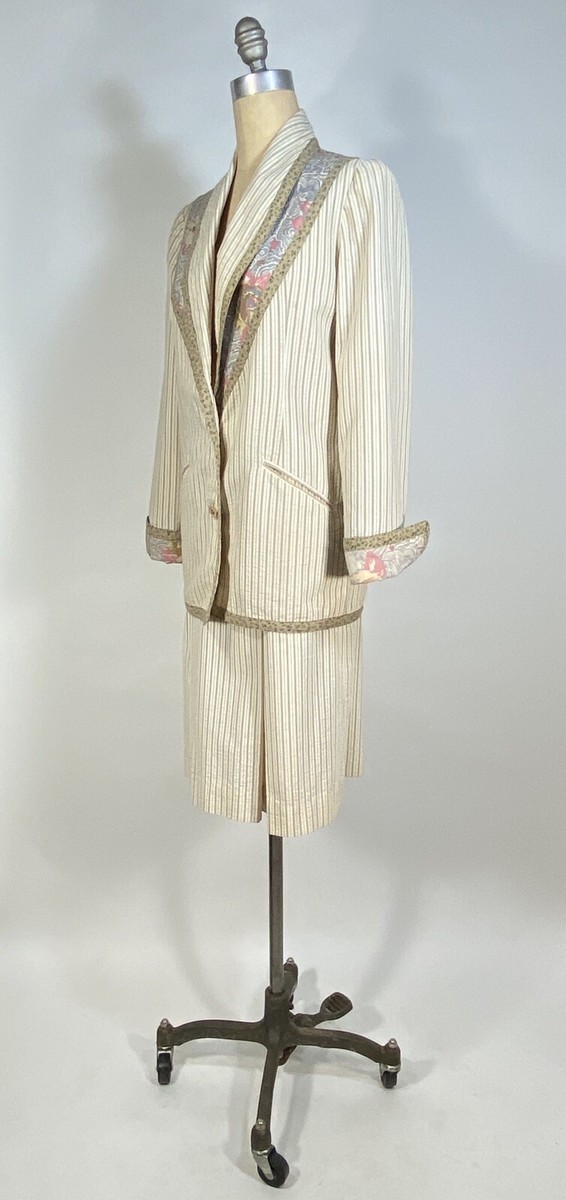 Vintage early 1980's KOOS VAN DEN AKKER cotton seersucker Blazer