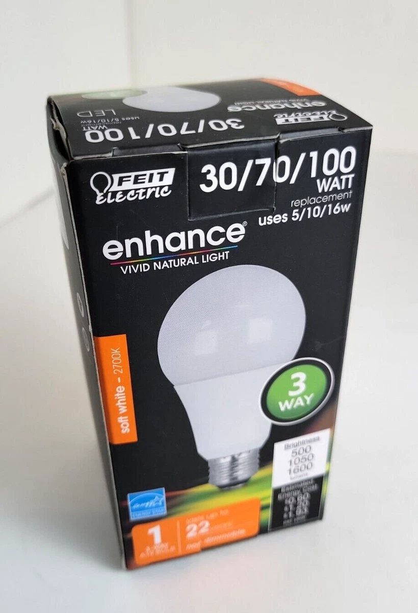 1 Feit Enhance A21 LED 3 Way Bulb Vivid Nat l Lt 30 70 100w 5 10 16w NEW