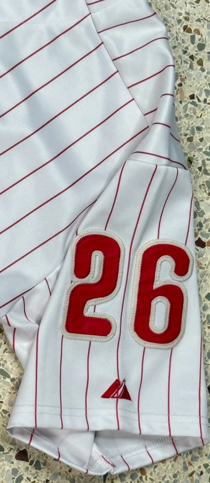 Majestic MLB Philadelphia Phillies #26 Chase Utley Baseball Jersey Size 50 - Image 3 of 4