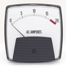Modutec Panel Meter 0-20 AC Amperes Ammeter 3PB-AAA-020 120V
