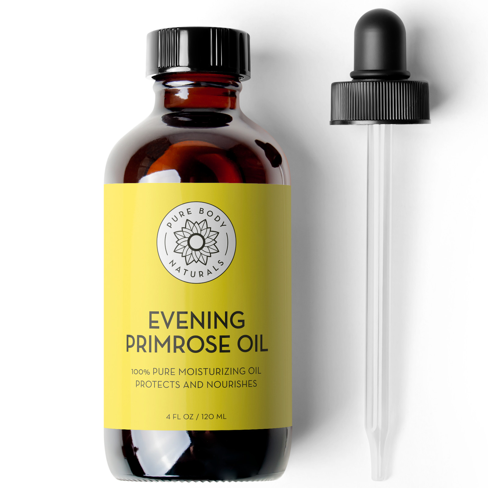 Pure Body Naturals Evening Primrose Oil, 4 Fluid Ounces (liq