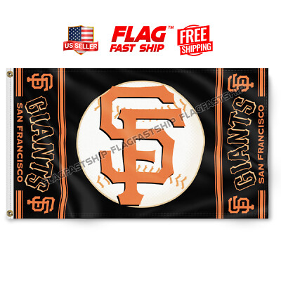 San Francisco Giants Flag 3x5 FT Banner Logo w Grommets Man Cave 2023 DESIGN