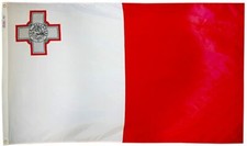 Malta Maltese Flag 3x5 Annin 195493 NYL-GLO Quality USA Made Free Priority Ship