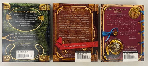 Angie Sage SEPTIMUS HEAP, books 2, 3, 4: FLYTE, PHYSIK, & QUESTE pb Very Good - Picture 6 of 6
