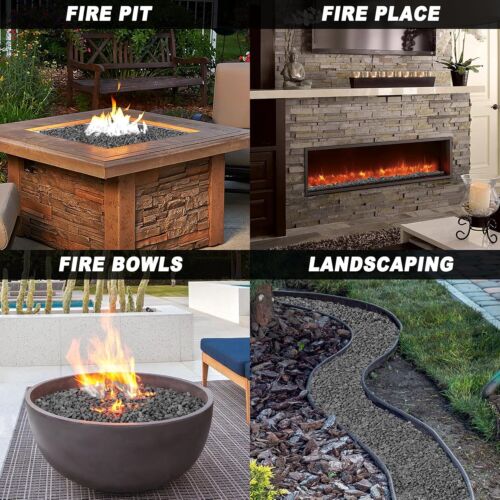 5LB Black Lava Rock Granules for Gas Fire Pit, Fireplace, BBQ Grills & Landscapi - Picture 6 of 7