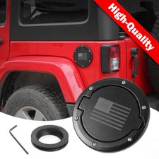 Fuel Filler Door Gas Cover Cap For Jeep Wrangler 07-18 Jk Black 24dr Us Flag Fuel Filler Door Gas Cover Cap For Jeep Wrangler 07-18 Jk Black 24dr Us Flag