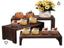 Three Tier Cupcake Stand And Wood Risers For Food Desserts Stand And More