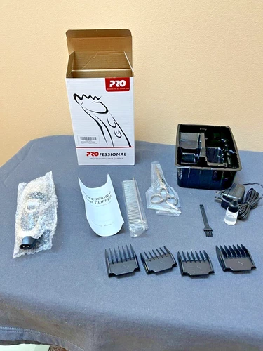 Pet Professional Dog Grooming Hair Clipper Kit Heavy Duty Fur Trimmer Set, New!
