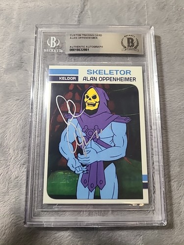 Alan Oppenheimer Signed Card Skeletor Rare Keldor Beckett - Afbeelding 2 van 6