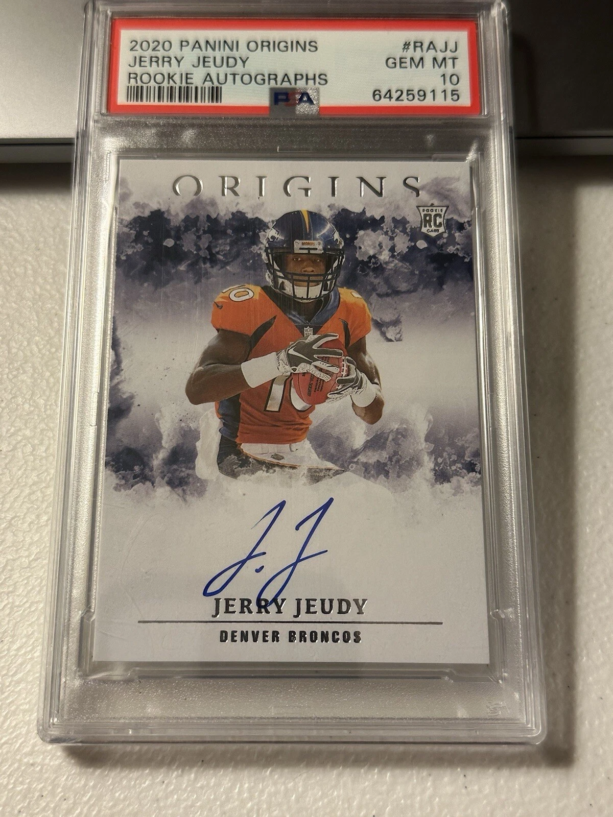 Jerry Jeudy Panini Origins Rookie Autographs #RAJJ Base
