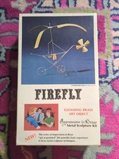 Vintage 1975 Firefly Sculpture Art / Craft Impressions in Brass New Old Stock.