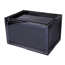 2pcs Magnetic Sneaker Shoe Storage Box Side Open Organizer Stackable Container 