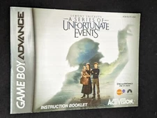 INSTRUCTION BOOKLET FOR GAME BOY ADVANCE GAME  A SERIES OF UNFORTUNATE EVENTS
