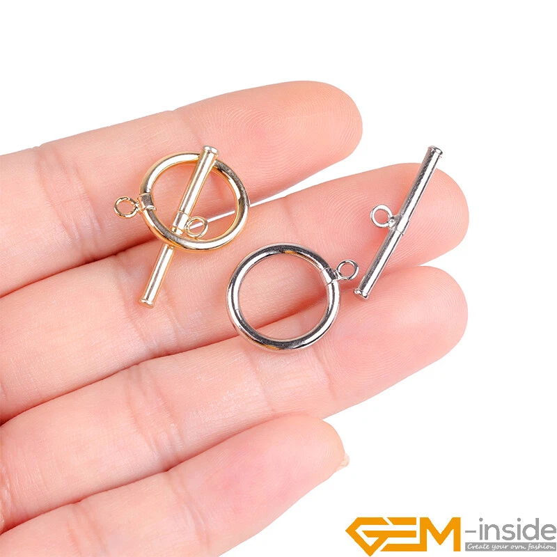 14K Gold Filled Toggle Clasps Necklace Jewelry Making Closures Circle Clasp - Image 2 of 4