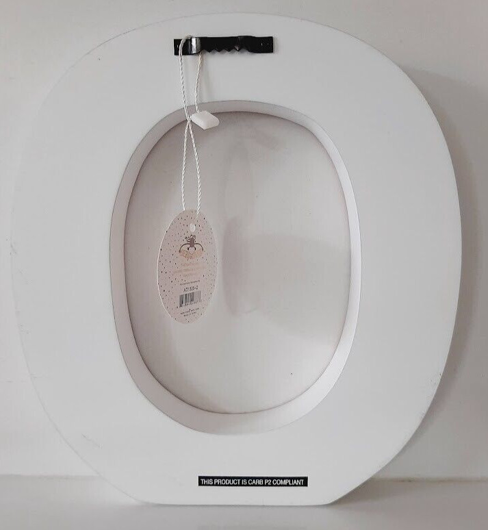 Azzure Home Wood White With pink Striped Letter O 8.5" Tall Decorative Monogram