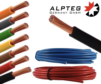 H07V-K Litze Einzelader Kabel Leitung 10m 20m 50m 100m flexibel ALPTEG