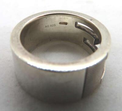 Gucci Cutout G Ring Sterling Silver size 6 From Japan | eBay