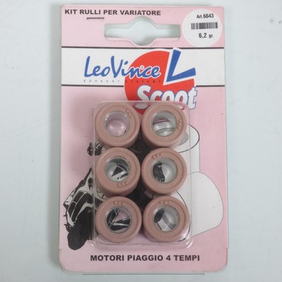 Kit De 6 Galets Rouleaux De Variateur Leovince - Compatible Scooter Piaggio 300 Mp3 Yourban Lt (2011-2019) - 21x17 Mm, 13,6 G - 6