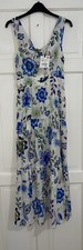 ZARA MULTICOLOUR WIDE STRAPS FLORAL PRINT FLARE COTTON DRESS WITH BOW SIZE M NEW
