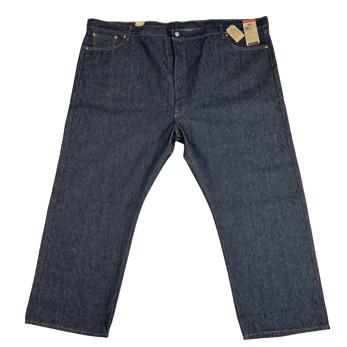 Levi's 501 Original Shrink To Fit Big & Tall Button Fly Blue Denim