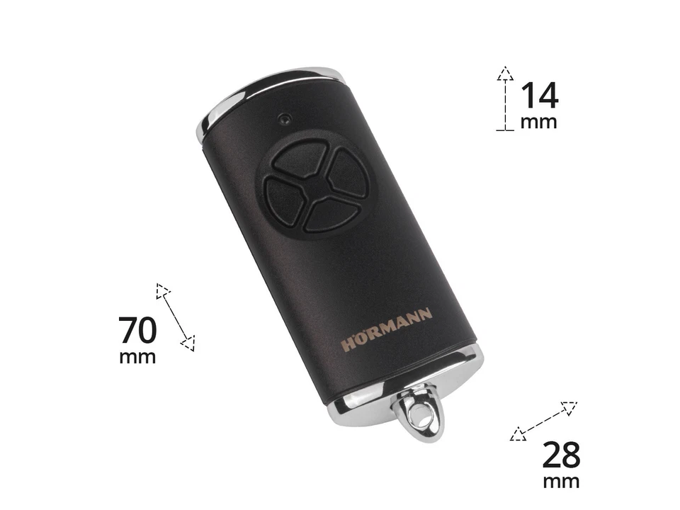 Hörmann HSE4 BS Schwarz Matt mit Chrom 4-Befehl Handsender 868 Mhz 4511734 - Bild 2 von 4