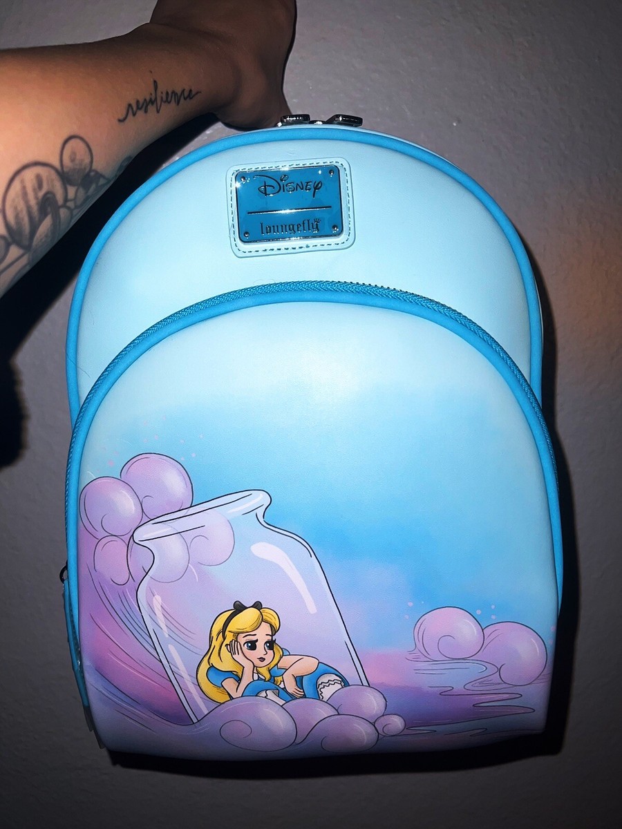 Loungefly Disney Alice in Wonderland Mini Backpack Bag Blue  display picture 1