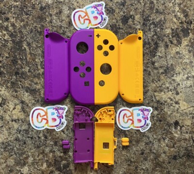 Genuine Nintendo Switch Joycon Housing Shells Purple (L) & Orange (R) OEM
