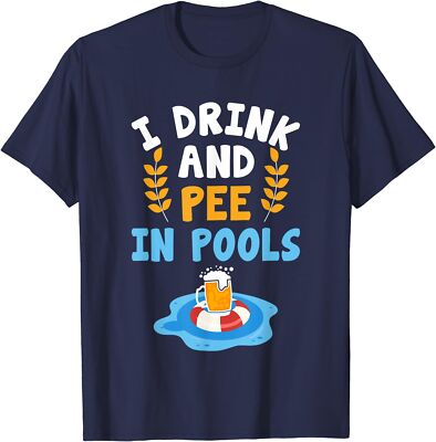 Pool Peeing Lifeguard Humor Swimming Pool Joke Unisex T-Shirt
