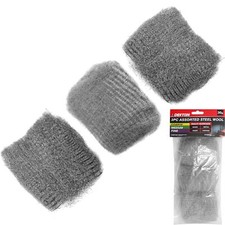 30g Steel Wire Wool Fine Assorted For Rust Brass Copper Metal 3pc DT80825