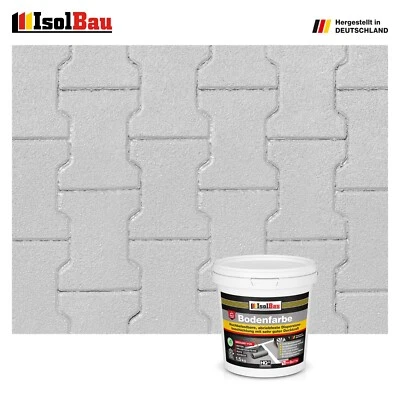 ISOLBAU Bodenfarbe Betonfarbe Steingrau 1,5 kg Bodenbeschichtung Fußbodenfarbe RAL Farbe