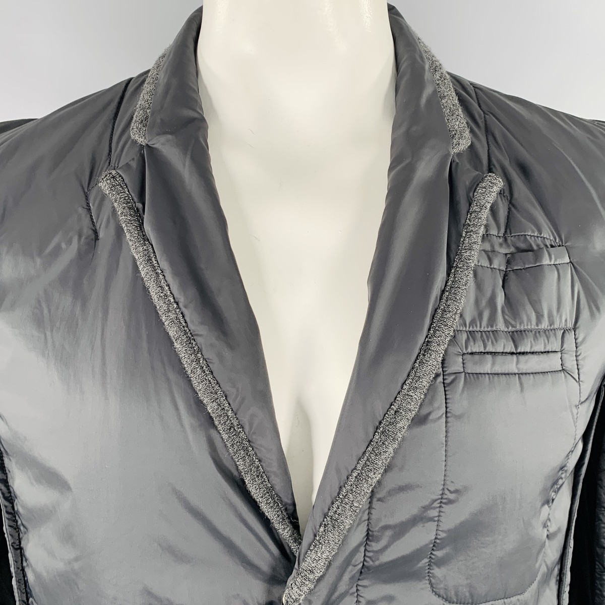 Yamamoto 専用 UNDERCOVER Size XL Black Grey Contrast Trim Nylon Blazer Jacket | eBay