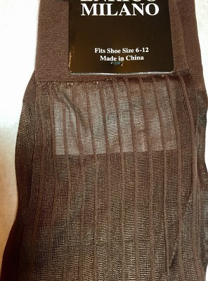 6 PAIR NEW THICK THIN SILKY SHEER BROWN MEN 10-13 NYLON SOCKS LOOK & FEEL GREAT