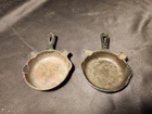 VINTAGE/ANTIQUE SET OF 2 - Griswold Cast Iron Small Skillet Ashtrays Made in USA