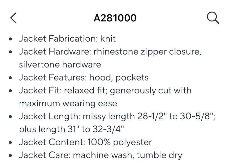 Chaqueta polar Quaker Factory con cremallera de diamantes de imitación, negra, grande, A281000 Foto 4 de 4