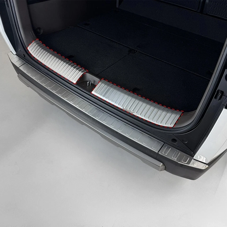 Ladekantenschutz Stoßstange Abdeckung für KIA PV5 Passenger Silber Edelstahl - Bild 3 von 4