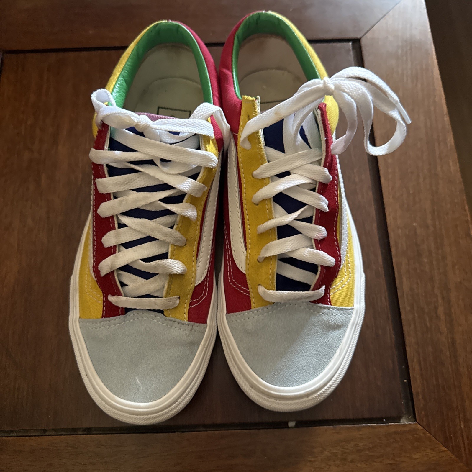 SAOLA Scarpe da skate VANS uomo 6 donna 7 5 multicolore colorblock scamosciato tela