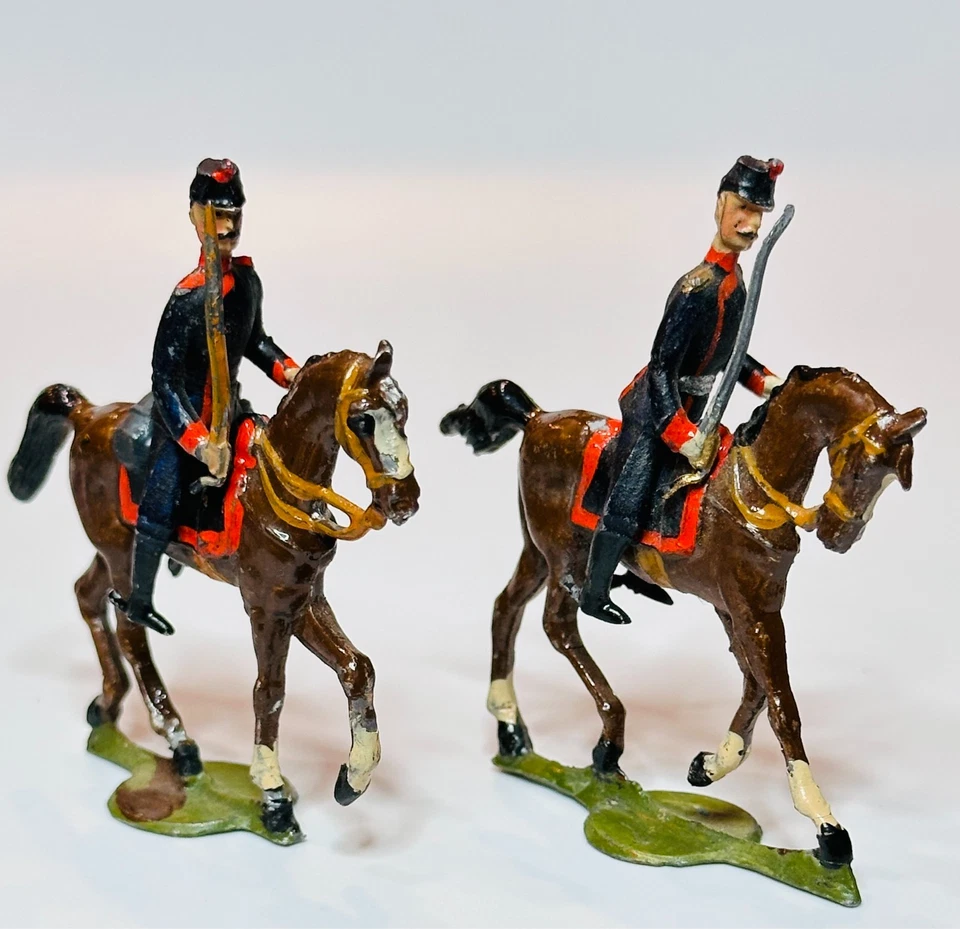 Heyde Germany 40-45mm Feldpost Mail Carriage & Cavalry Escort Set 9 peças, c.1920s - Imagem 4 de 4