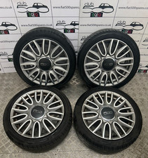 Fiat 500 16" Inch Alloy Wheels 51972865 Sport with Centre Caps OEM 195/45/16