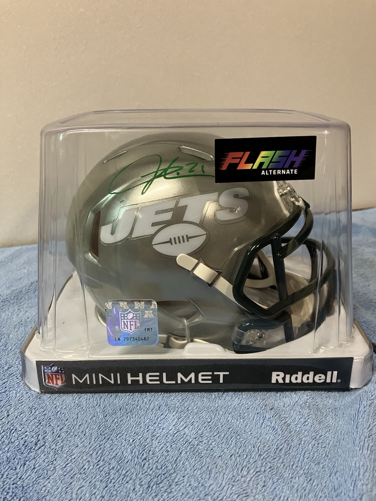 LaDainian Tomlinson Autographed Signed New York Jets Flash Mini Helmet Beckett COA 