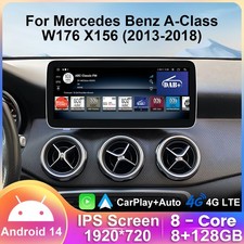 12.3" Android 14 Autoradio CarPlay 128GB DAB+ F&uuml;r Mercedes A/CLA/GLA W176 NTG5.0