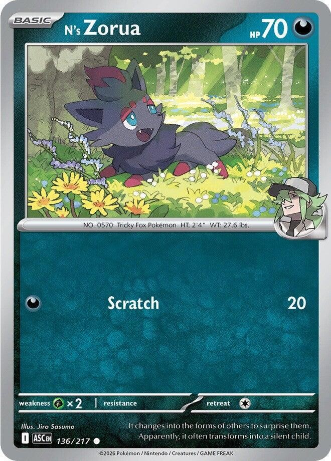 N's Zorua Common ME: Ascended Heroes 136/217 NM