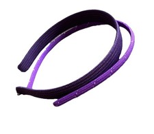 Set Of Two Headbands Violet Purple Woven Metallic 2