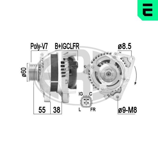 ERA Lichtmaschine Generator Lima 209412A FüR CU CR Accord CW Honda 14V 5 3 8 CU1-image
