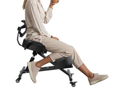 Ergonomic Kneeling Chair with Back Support, Adjustable Chair for Home Fixed Feet