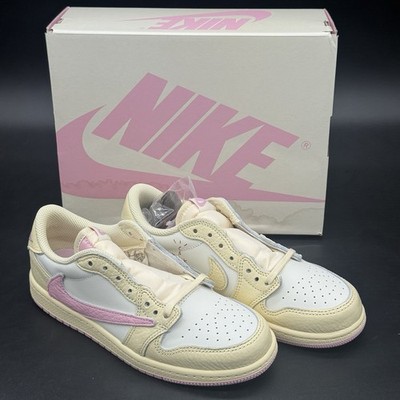 Nike Jordan 1 Retro Low OG SP Travis Scott Muslin Pink IQ7605-100 PS Size 3Y